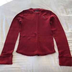 A&F LS waffle knit shirt- muscle fit